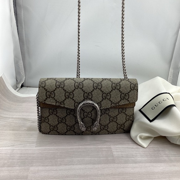 Gucci Dionysus Beige and Brown Crossbody Bag - Picture 1 of 6